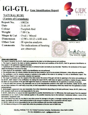 7.83 Ratti Natural New Burma Ruby with Govt Lab Certificate-(3441)